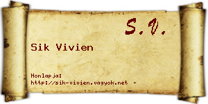 Sik Vivien névjegykártya