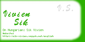 vivien sik business card